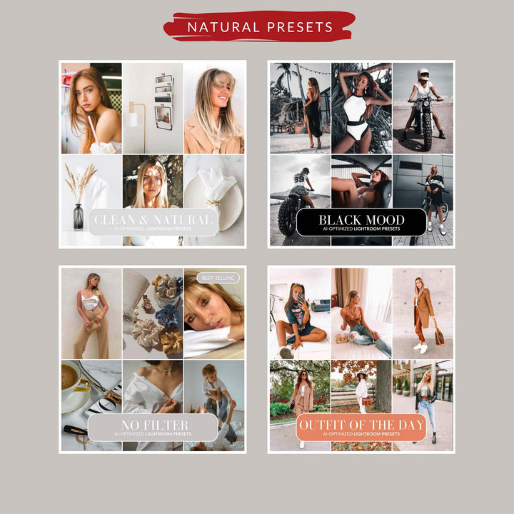 Ai-Optimized ULTIMATE 200+ LIGHTROOM PRESETS BUNDLE