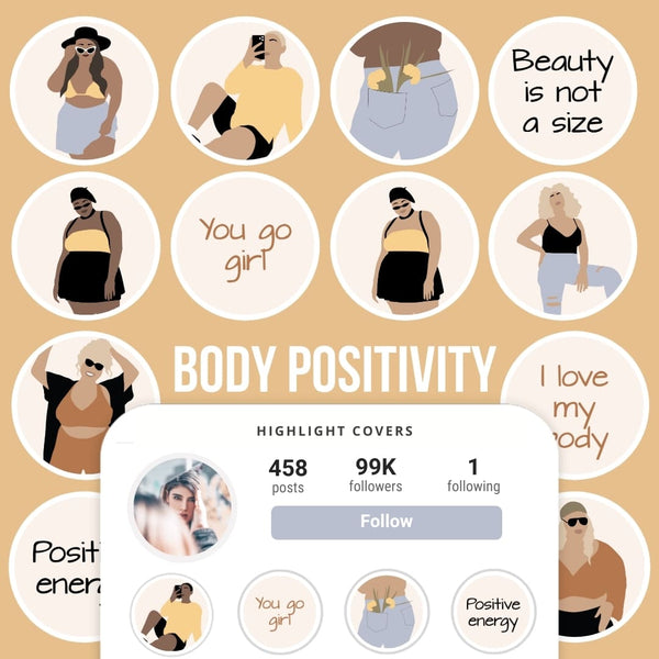 Ai-Optimized BODY POSITIVITY IG HIGHLIGHT COVERS