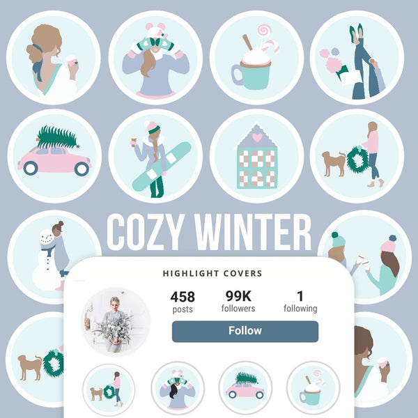 Ai-Optimized COZY WINTER IG HIGHLIGHT COVERS