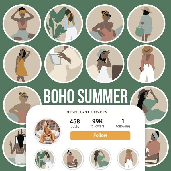 Ai-Optimized BOHO SUMMER IG HIGHLIGHT COVERS