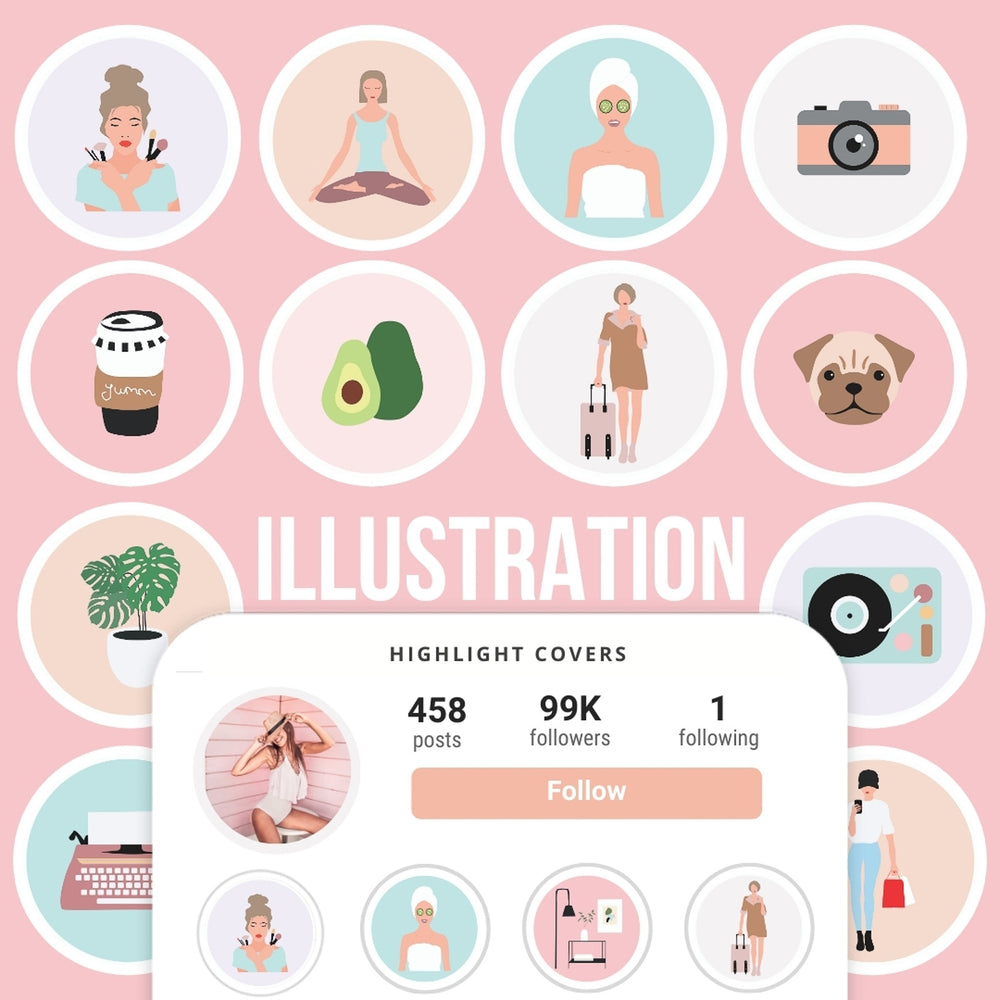 Ai-Optimized ILLUSTRATION DREAM IG HIGHLIGHT COVERS