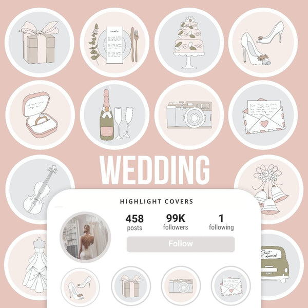 Ai-Optimized WEDDING IG HIGHLIGHT COVERS