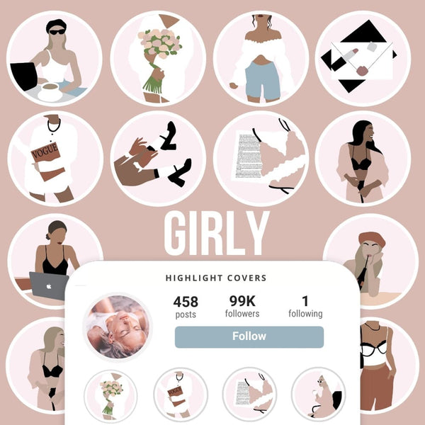 Ai-Optimized GIRLY IG HIGHLIGHT COVERS