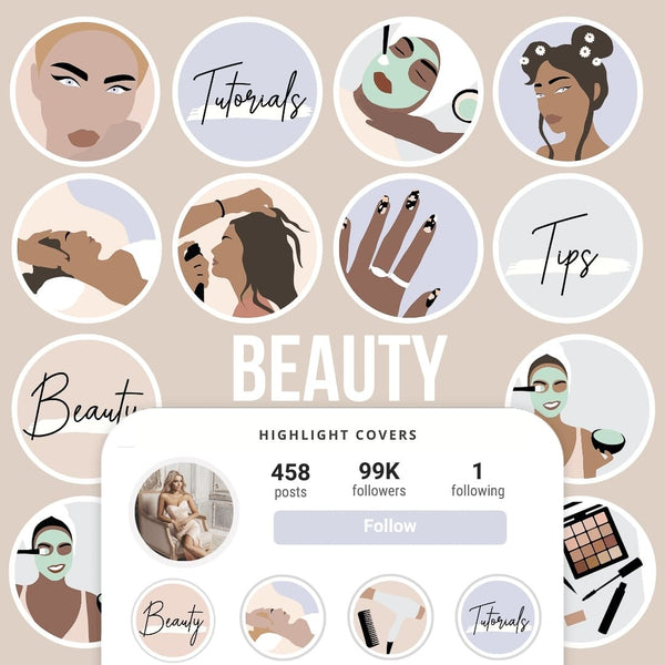 Ai-Optimized BEAUTY IG HIGHLIGHT COVERS