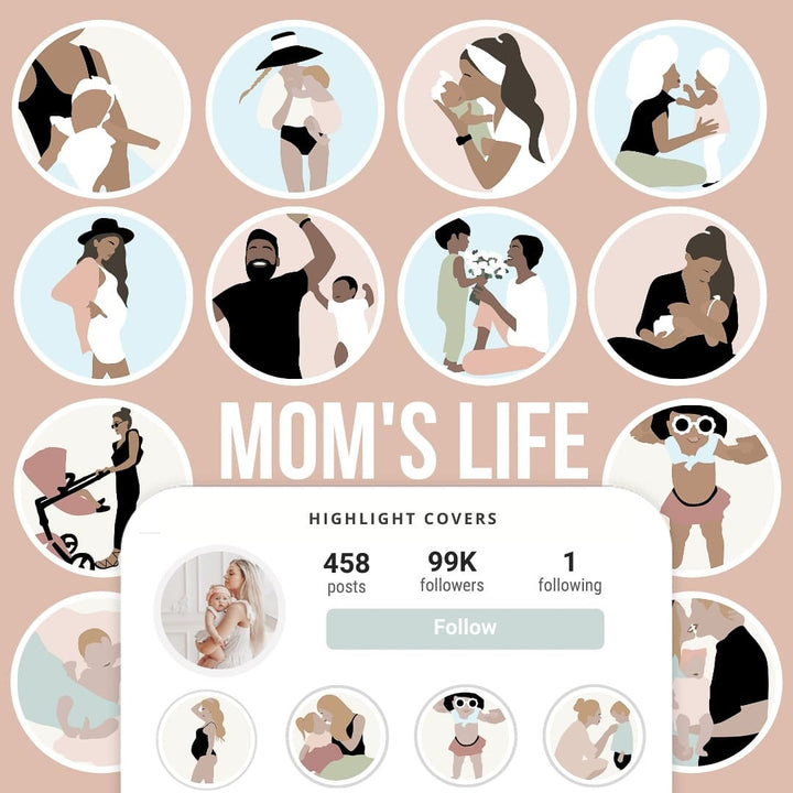 Ai-Optimized MOM'S LIFE IG HIGHLIGHT COVERS